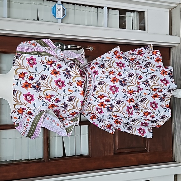 Celina Moon Tiered Ruffle Floral Print Mini Dress - Picture 3 of 5